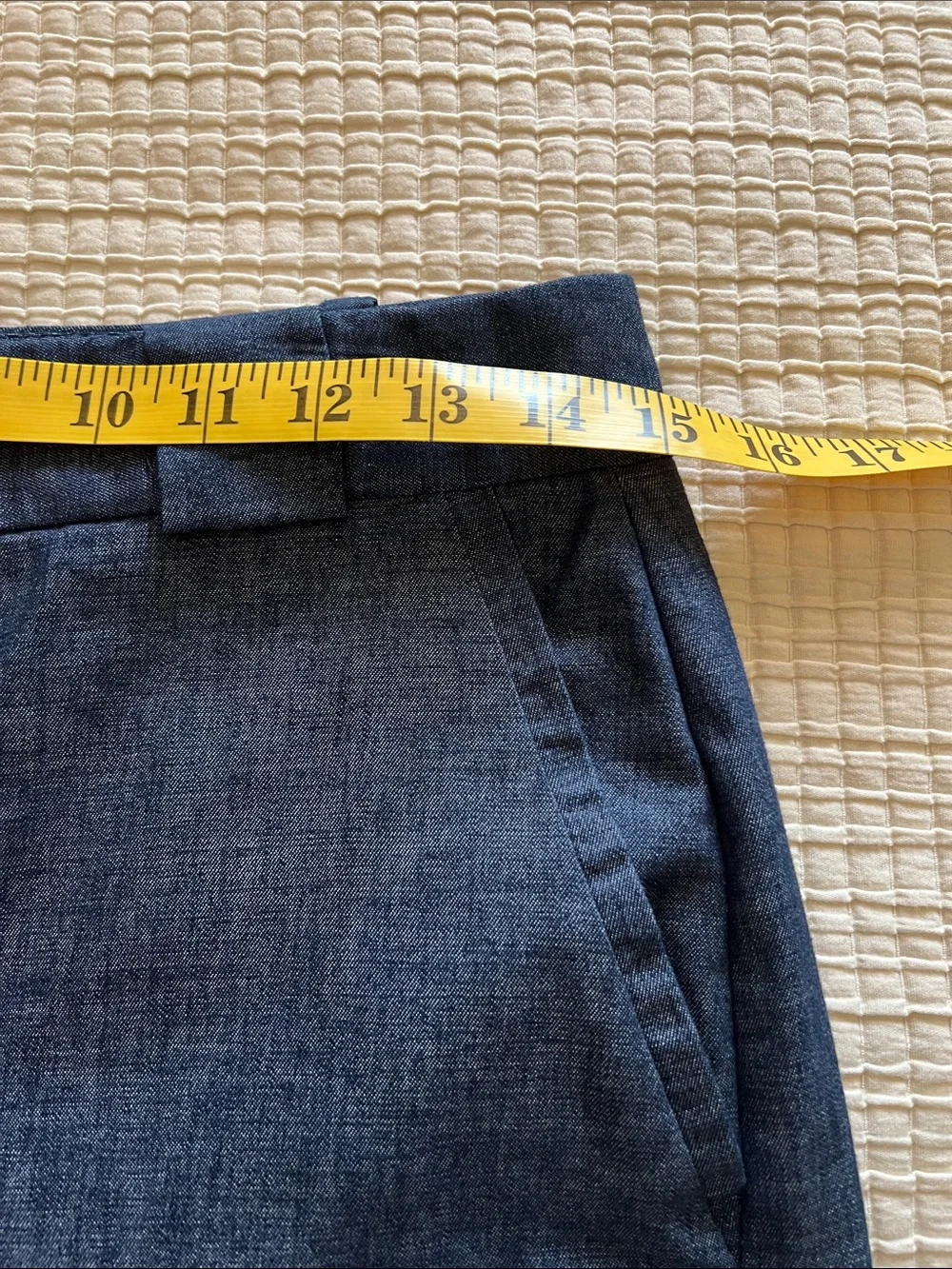 Zara Sleeveless Light Indigo Linen blend Peplum vest and matching culottes